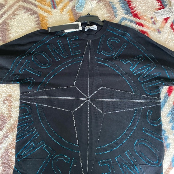 Mens NWT Stone Island compass logo printed Sweatshirt. Made in Italy. Retail 625 - Picture 3 of 11
